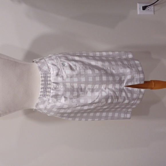 Club Monaco "Anya" Windowpane Check Satin Pencil Skirt NEW- Sz. 4 - Picture 9 of 10